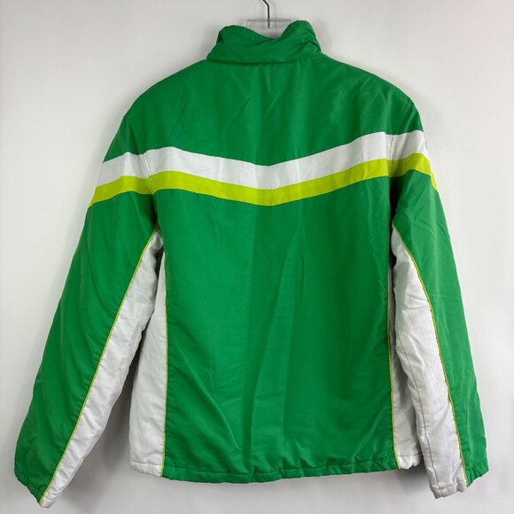 Aqua Marina womens Jacket L kelly green colorblock Y2K 90s Spain light Winter - Picture 5 of 16